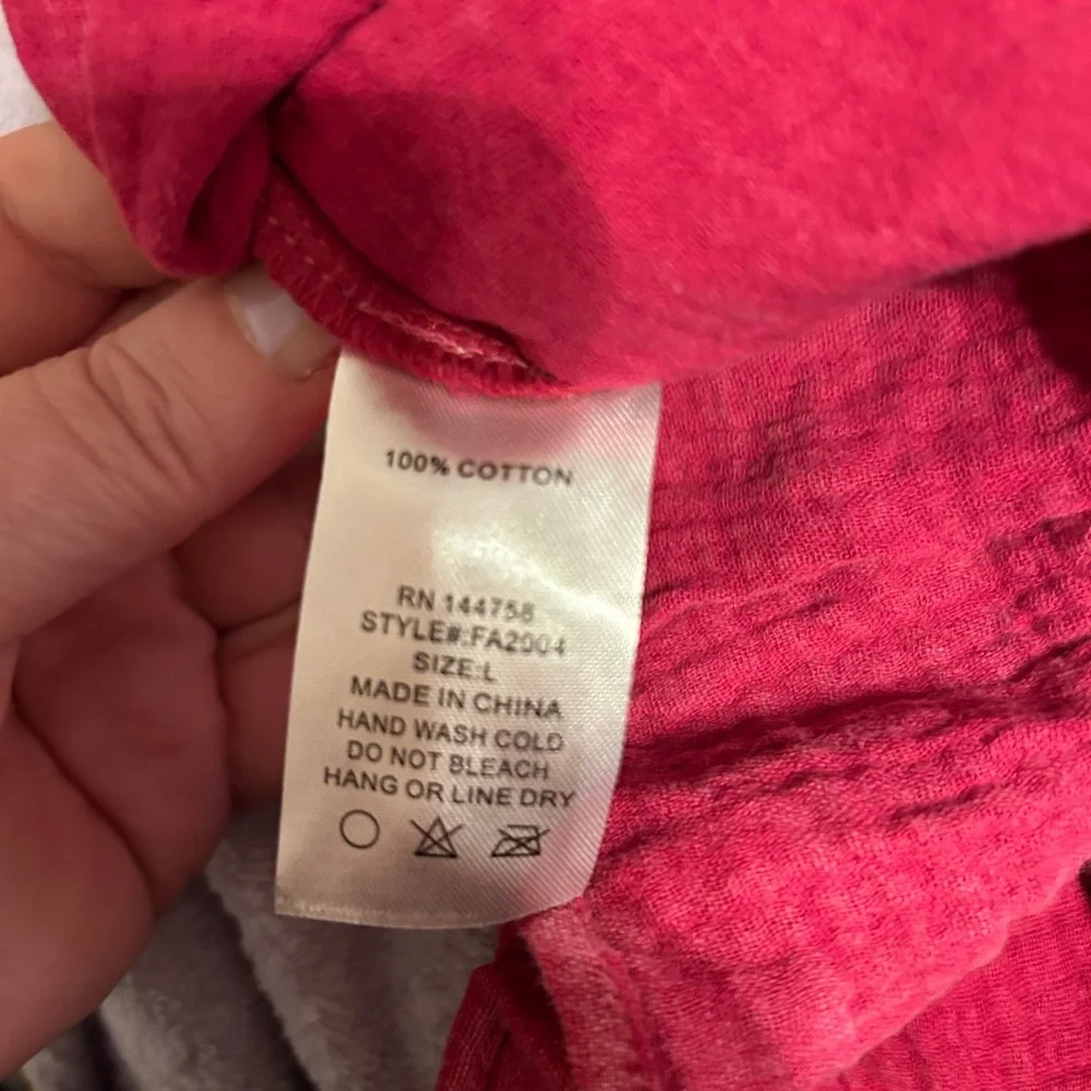 Ott Magenta Ruffle Hem Top - Picture 11 of 11